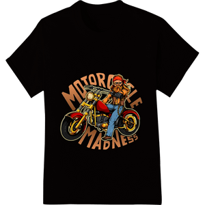 Motorcycle Madness: Skull Biker on Fiery Chopper - SUPERDTF - DTF Prints - DTF Transfers - Custom DTF Prints