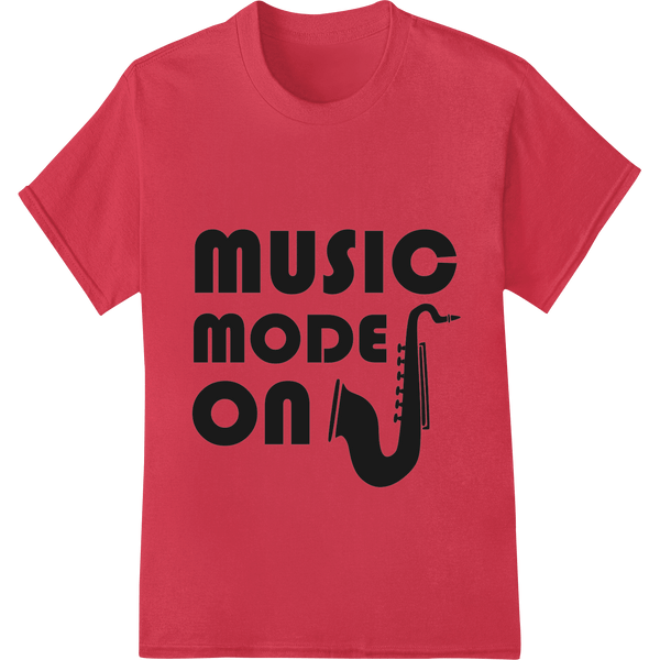 Music Mode On: Bold Saxophone Silhouette | DTF Print - SUPERDTF - DTF Prints - DTF Transfers - Custom DTF Prints