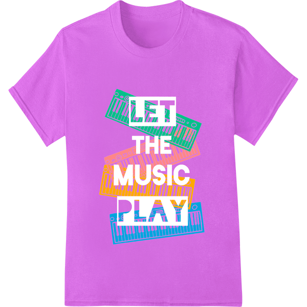 Music, Play, Fun - Colorful Graphic DTF Print Heat Transfer - SUPERDTF - DTF Prints - DTF Transfers - Custom DTF Prints