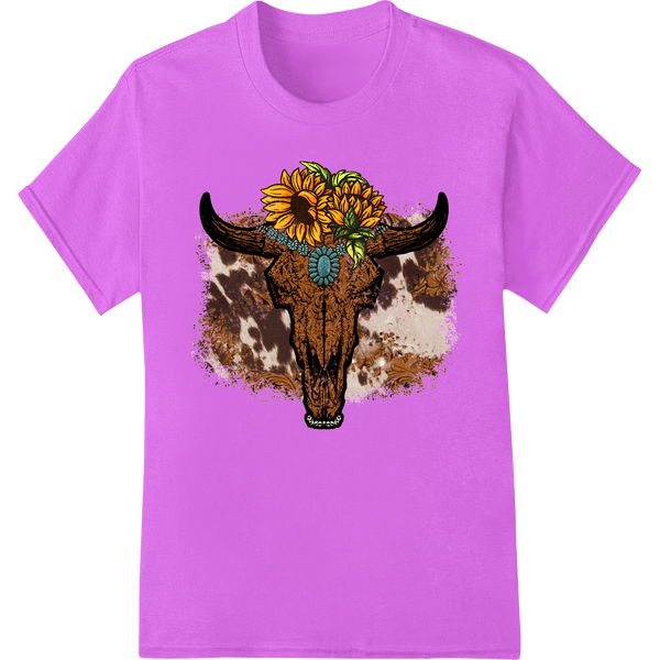 Mystical Skull Sunflower DTF Print Heat Transfer - SUPERDTF - DTF Prints - DTF Transfers - Custom DTF Prints