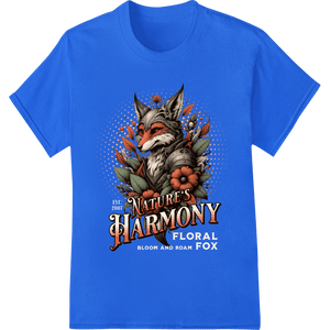 Nature's Harmony: Floral Fox DTF Print Heat Transfer - SUPERDTF - DTF Prints - DTF Transfers - Custom DTF Prints