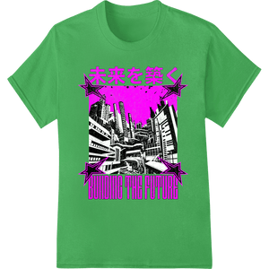 Neon Future: Bold Cyberpunk City DTF Print Heat Transfer - SUPERDTF - DTF Prints - DTF Transfers - Custom DTF Prints