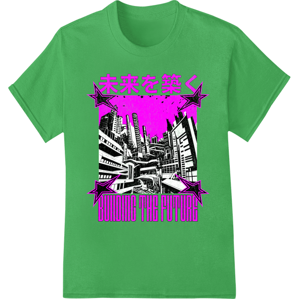 Neon Future: Bold Cyberpunk City DTF Print Heat Transfer - SUPERDTF - DTF Prints - DTF Transfers - Custom DTF Prints