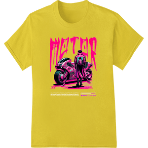 Neon Pink Motorcycle Graphic Print Heat Transfer - Super DTF - SUPERDTF - DTF Prints - DTF Transfers - Custom DTF Prints