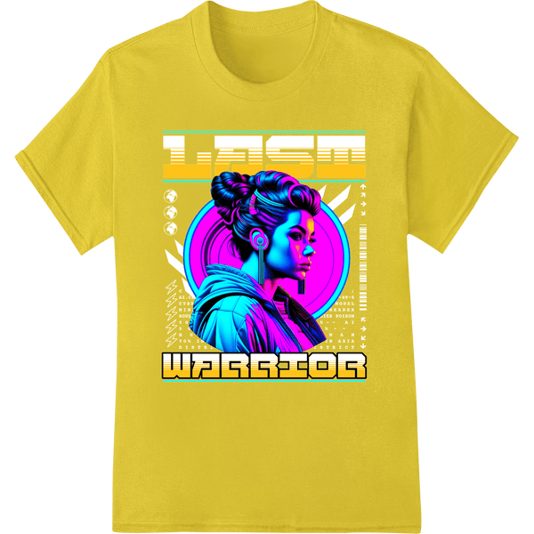 Neon Warrior: Fierce Futuristic Portrait DTF Print Transfer - SUPERDTF - DTF Prints - DTF Transfers - Custom DTF Prints