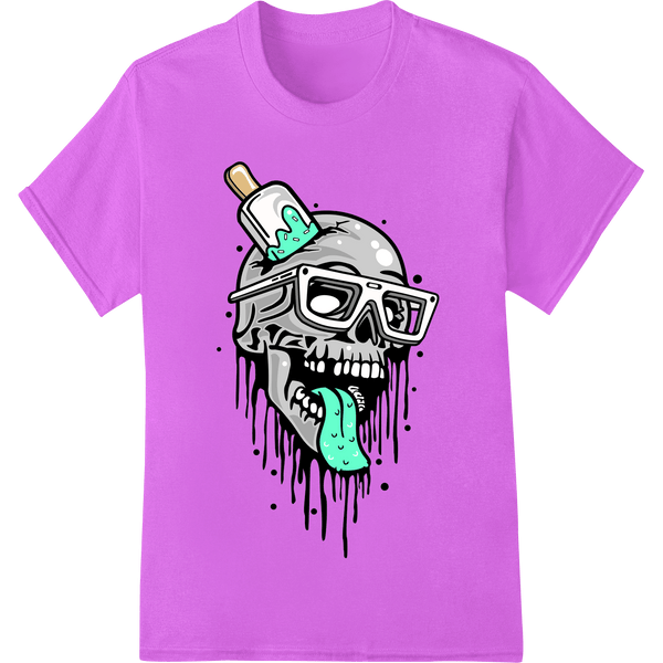 Neon Zombie Skull - Spooky Halloween DTF Heat Transfer - SUPERDTF - DTF Prints - DTF Transfers - Custom DTF Prints