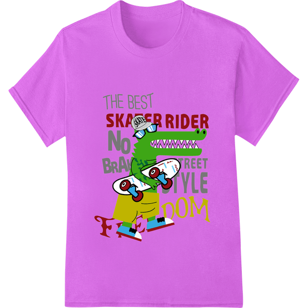 No Brain Skater: Edgy Cartoon DTF Heat Transfer Print - SUPERDTF - DTF Prints - DTF Transfers - Custom DTF Prints