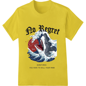 No Regret Shark Attack - Fierce Motivational DTF Print - SUPERDTF - DTF Prints - DTF Transfers - Custom DTF Prints