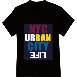 NYC Urban City: Bold Graphic Print | DTF Transfer - SUPERDTF - DTF Prints - DTF Transfers - Custom DTF Prints