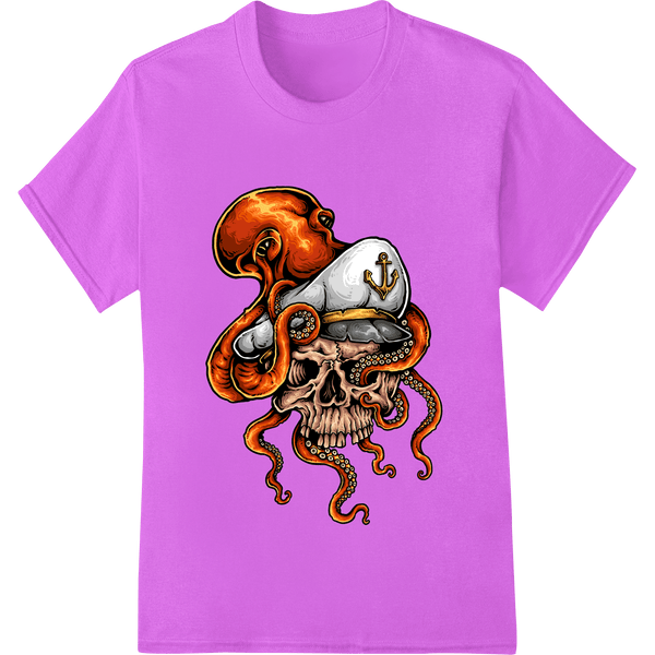 Octopus Skull DTF Print Heat Transfer - Edgy Nautical Style - SUPERDTF - DTF Prints - DTF Transfers - Custom DTF Prints