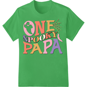 ONE SPOOKY PAPA: Playful Ghost DTF Print for Halloween Fun - SUPERDTF - DTF Prints - DTF Transfers - Custom DTF Prints