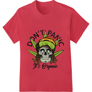 Organic Skull: Edgy Marijuana DTF Print Heat Transfer - SUPERDTF - DTF Prints - DTF Transfers - Custom DTF Prints