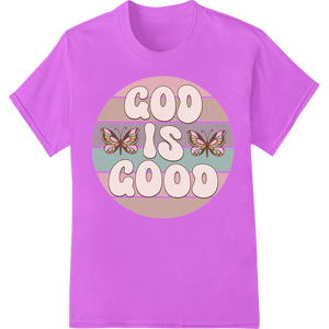 Pastel Butterfly Charm: 'GOO IS GOOD' Quirky Typography - SUPERDTF - DTF Prints - DTF Transfers - Custom DTF Prints