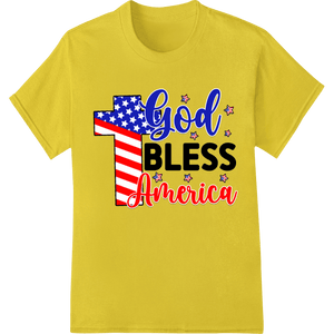 Patriotic 'God Bless America' DTF Print Heat Transfer - SUPERDTF - DTF Prints - DTF Transfers - Custom DTF Prints