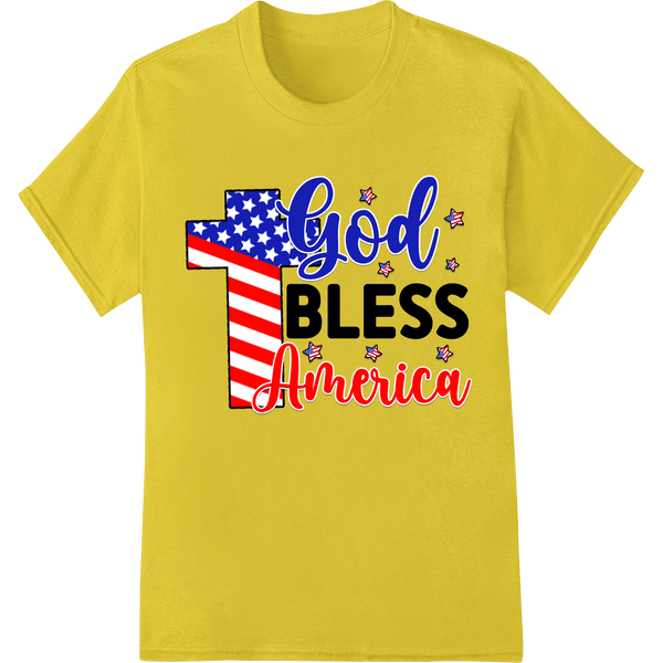 Patriotic 'God Bless America' DTF Print Heat Transfer - SUPERDTF - DTF Prints - DTF Transfers - Custom DTF Prints