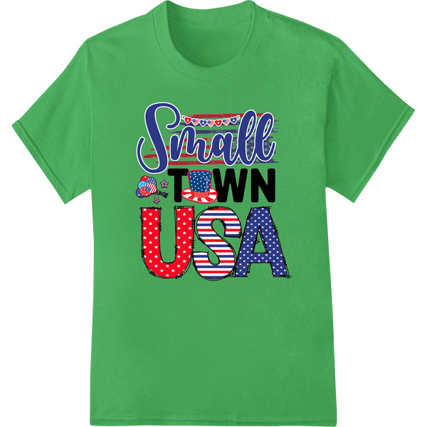 Patriotic Small Town USA 4th of July Heat Transfer - SUPERDTF - DTF Prints - DTF Transfers - Custom DTF Prints