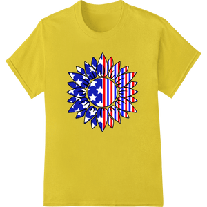 Patriotic Sunflower: 4th of July DTF Print Heat Transfer - SUPERDTF - DTF Prints - DTF Transfers - Custom DTF Prints