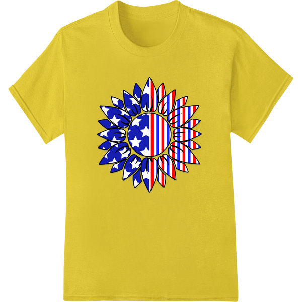 Patriotic Sunflower: 4th of July DTF Print Heat Transfer - SUPERDTF - DTF Prints - DTF Transfers - Custom DTF Prints