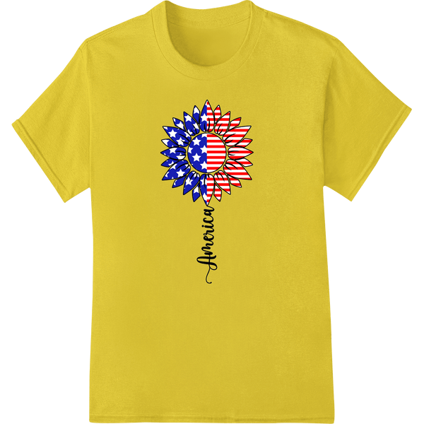 Patriotic Sunflower: Celebrate Independence Day in Style - SUPERDTF - DTF Prints - DTF Transfers - Custom DTF Prints