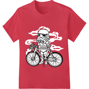 Pedal with the Force: Stormtrooper Bicycle DTF Print - SUPERDTF - DTF Prints - DTF Transfers - Custom DTF Prints