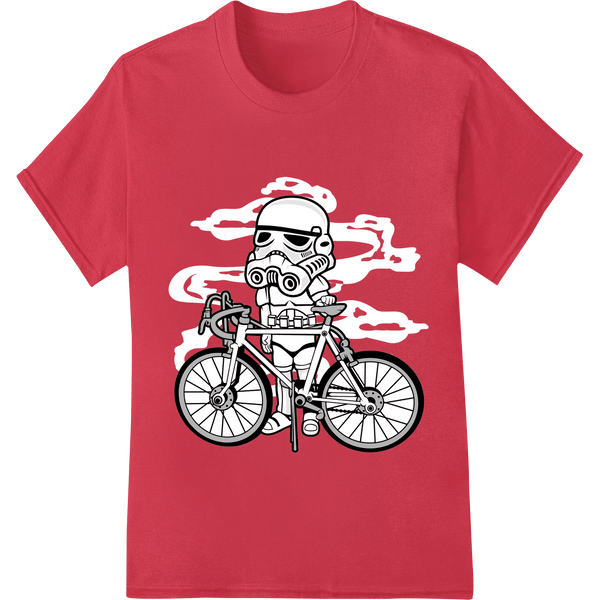 Pedal with the Force: Stormtrooper Bicycle DTF Print - SUPERDTF - DTF Prints - DTF Transfers - Custom DTF Prints