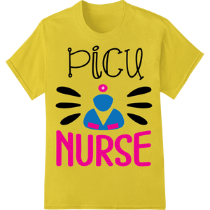 PICU Nurse Pride - Bold Heat Transfer Design for Scrubs - SUPERDTF - DTF Prints - DTF Transfers - Custom DTF Prints