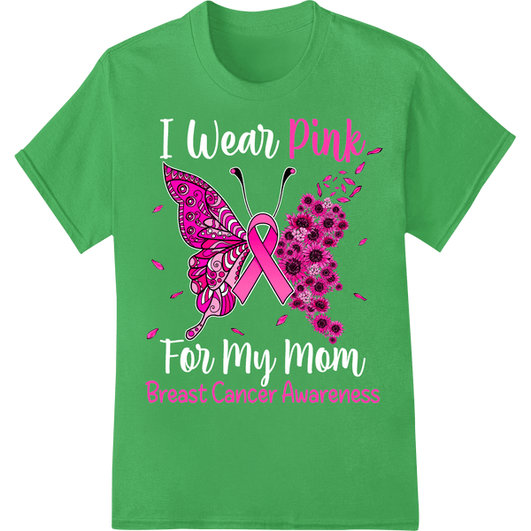 Pink Butterfly Ribbon for Breast Cancer Awareness - SUPERDTF - DTF Prints - DTF Transfers - Custom DTF Prints