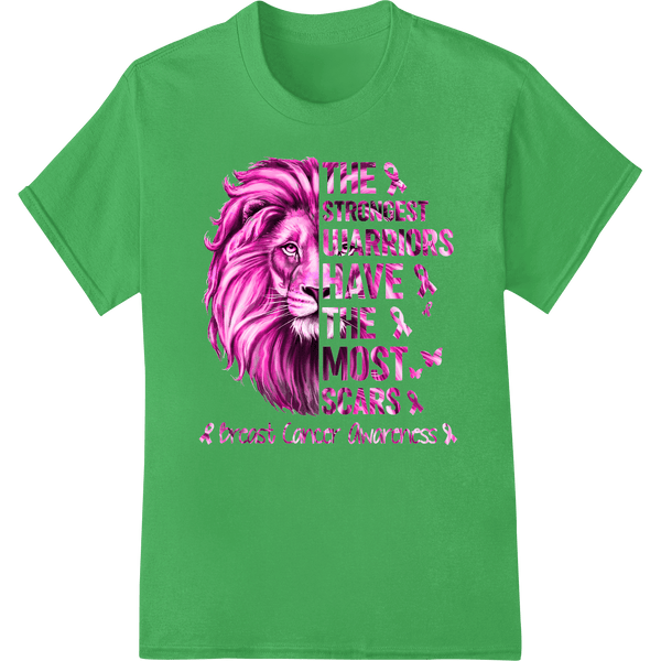 Pink Lion Breast Cancer Warrior Heat Transfer Design - SUPERDTF - DTF Prints - DTF Transfers - Custom DTF Prints