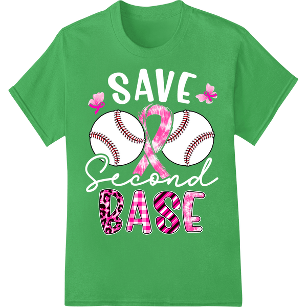 Pink Ribbon Baseball Breast Cancer Awareness DTF Print - SUPERDTF - DTF Prints - DTF Transfers - Custom DTF Prints