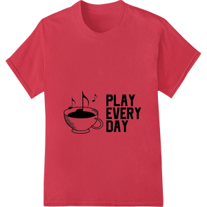 Playful Coffee & Music - Seize the Day DTF Print - SUPERDTF - DTF Prints - DTF Transfers - Custom DTF Prints