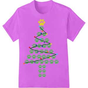 Playful Paw Print Christmas Tree - Festive Holiday DTF Print - SUPERDTF - DTF Prints - DTF Transfers - Custom DTF Prints