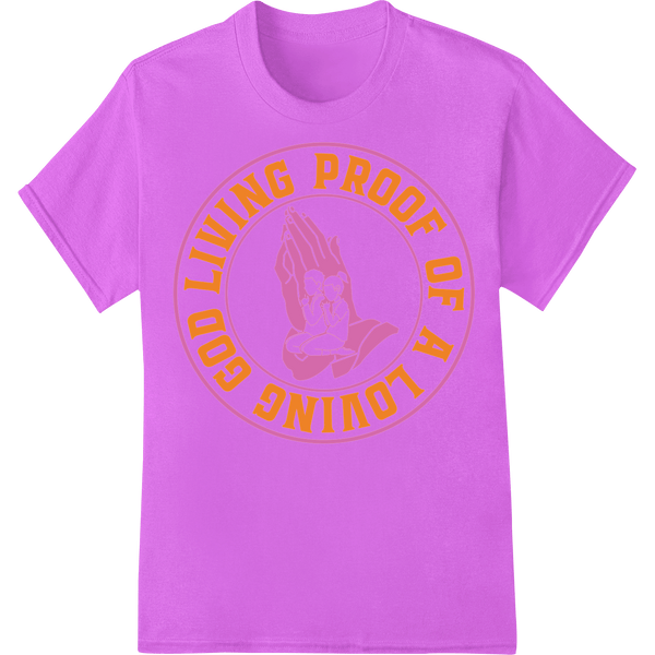 Praying Hands 'GOD LIVING PROOF' | Super DTF Heat Transfer - SUPERDTF - DTF Prints - DTF Transfers - Custom DTF Prints