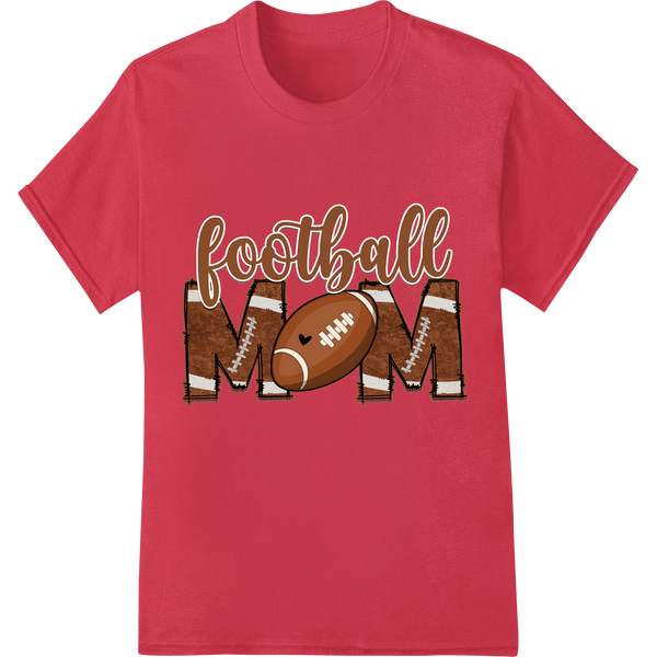 Proud Football Mom - Vintage Wood Grain DTF Print - SUPERDTF - DTF Prints - DTF Transfers - Custom DTF Prints