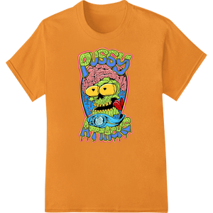 Psychedelic Cartoon Monster Tongue Out Weird Trippy - SUPERDTF - DTF Prints - DTF Transfers - Custom DTF Prints