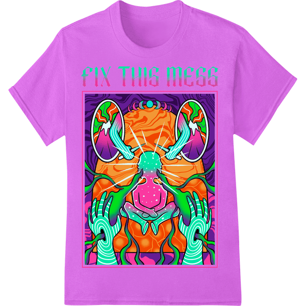 Psychedelic Creature: A Kaleidoscope of Colors and Chaos - SUPERDTF - DTF Prints - DTF Transfers - Custom DTF Prints