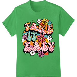 Psychedelic Flower Power Retro Heat Transfer Print - SUPERDTF - DTF Prints - DTF Transfers - Custom DTF Prints