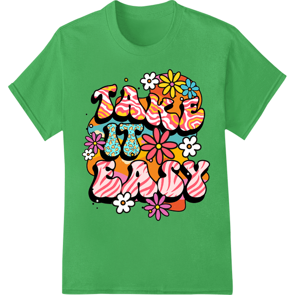 Psychedelic Flower Power Retro Heat Transfer Print - SUPERDTF - DTF Prints - DTF Transfers - Custom DTF Prints