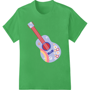 Psychedelic Guitar: Celebrate Music and Freedom - SUPERDTF - DTF Prints - DTF Transfers - Custom DTF Prints