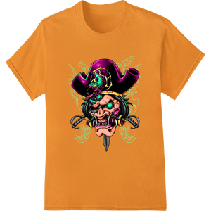 Psychedelic Pirate Skull: Vibrant DTF Print Heat Transfer - SUPERDTF - DTF Prints - DTF Transfers - Custom DTF Prints