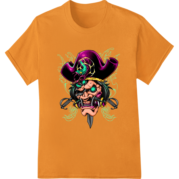 Psychedelic Pirate Skull: Vibrant DTF Print Heat Transfer - SUPERDTF - DTF Prints - DTF Transfers - Custom DTF Prints