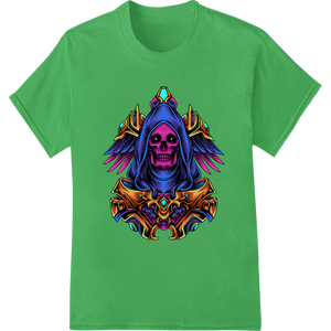 Psychedelic Skull Heat Transfer - Macabre Halloween Print - SUPERDTF - DTF Prints - DTF Transfers - Custom DTF Prints