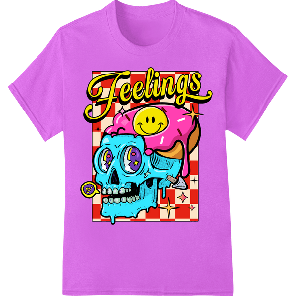 Psychedelic Skull Smiley DTF Print Heat Transfer - SUPERDTF - DTF Prints - DTF Transfers - Custom DTF Prints