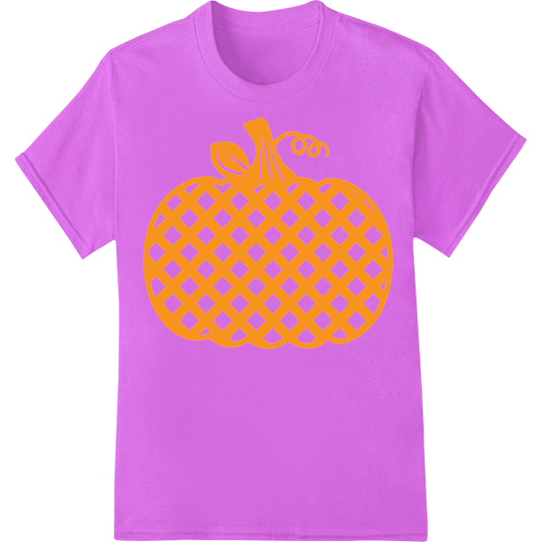 Pumpkin Lattice Halloween Heat Transfer - Super DTF - SUPERDTF - DTF Prints - DTF Transfers - Custom DTF Prints