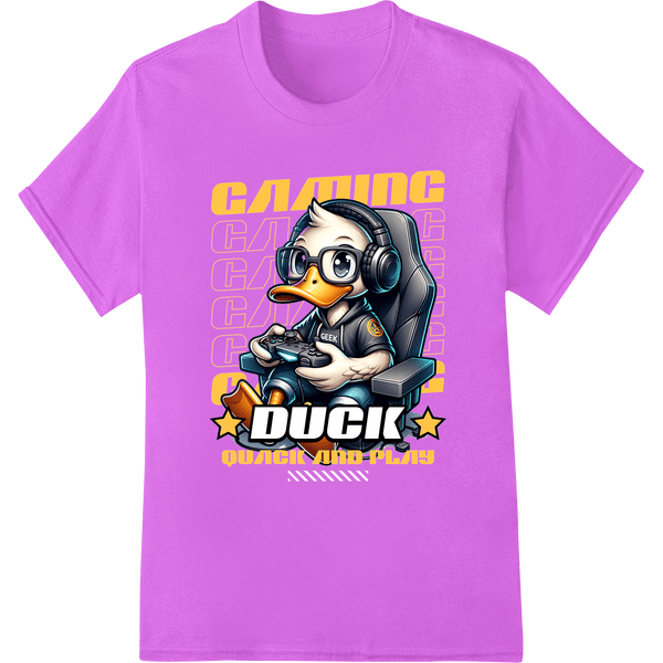 Quacky Gamer Duck Ready to Play - Funny DTF Print Design - SUPERDTF - DTF Prints - DTF Transfers - Custom DTF Prints