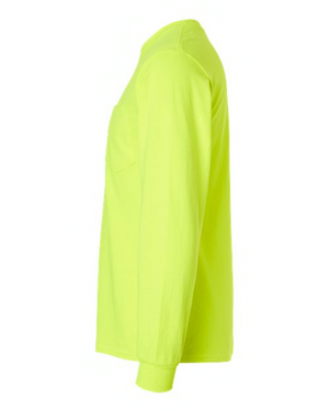 Gildan 2410 Safety Green direct side