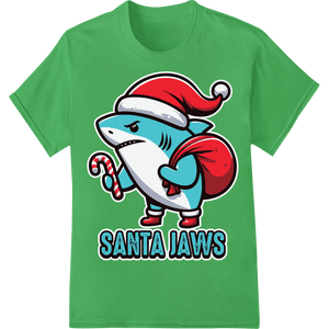 Santa Jaws: Festive Shark Christmas DTF Heat Transfer Print - SUPERDTF - DTF Prints - DTF Transfers - Custom DTF Prints