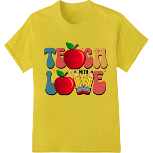 Teach with Love: Vibrant Apple & Pencil Teacher DTF Print - SUPERDTF - DTF Prints - DTF Transfers - Custom DTF Prints