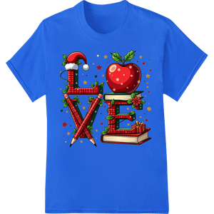 Teacher's Christmas Apple of Love DTF Print Transfer - SUPERDTF - DTF Prints - DTF Transfers - Custom DTF Prints