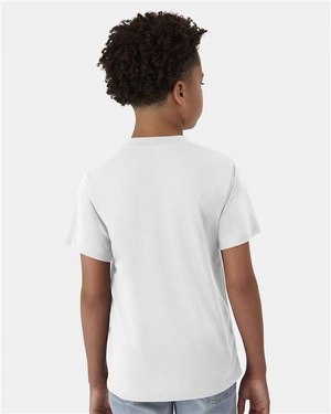 Hanes 484Y White model back