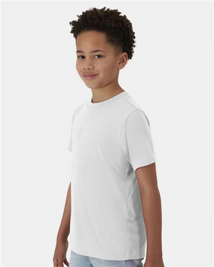 Hanes 484Y White model side